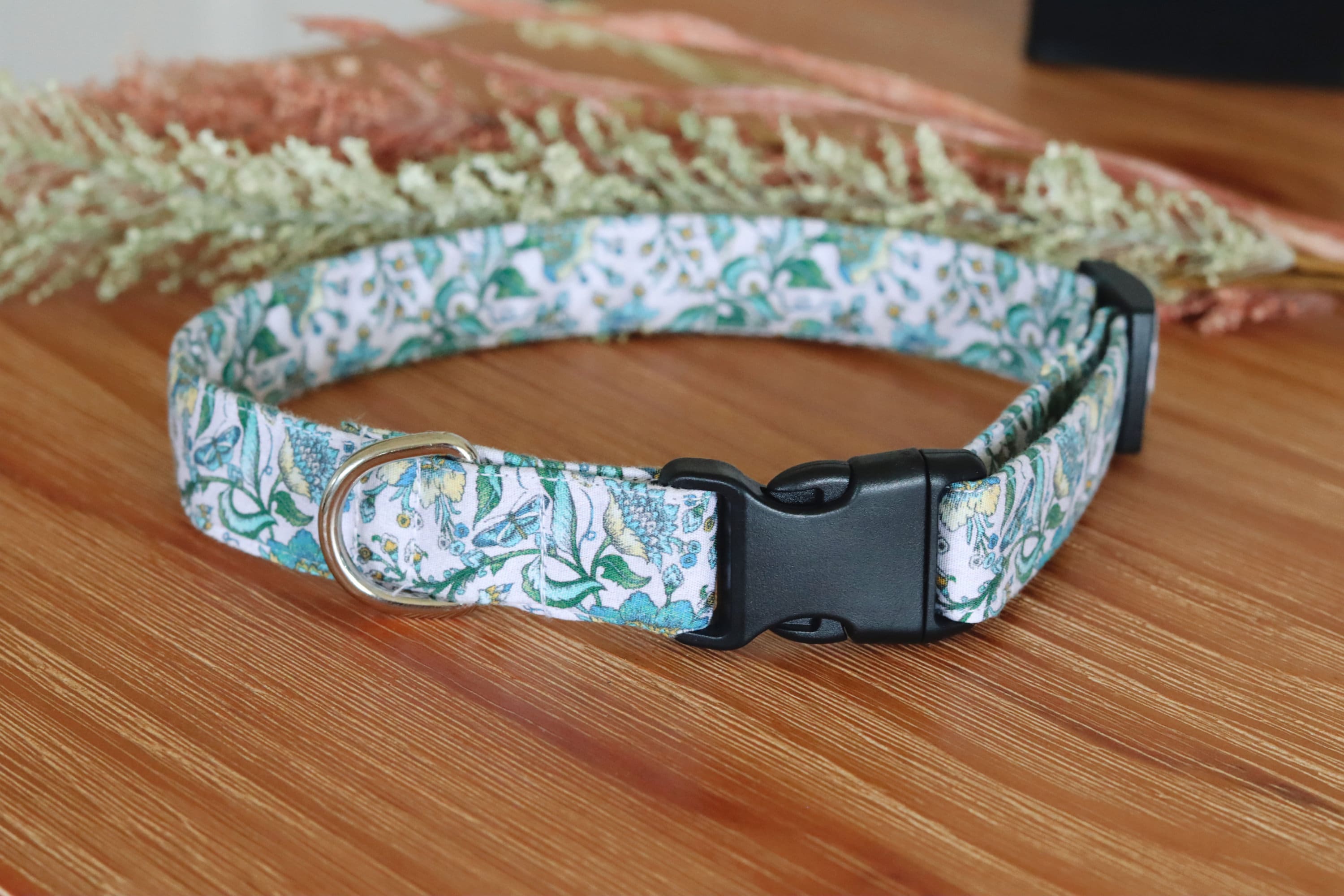 Handmade Dog Collar Cotton Floral Boho Dog Collar Etsy