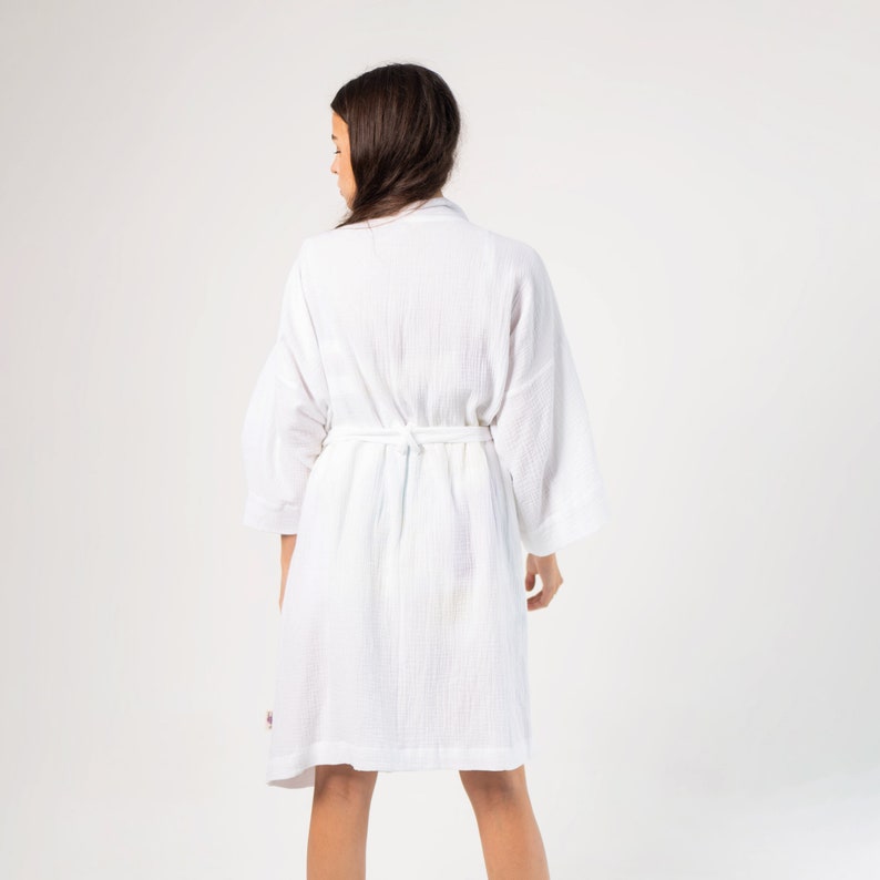 Soft cotton kimono robe For mom bathrobe robe mommy to be present gift for her image 3