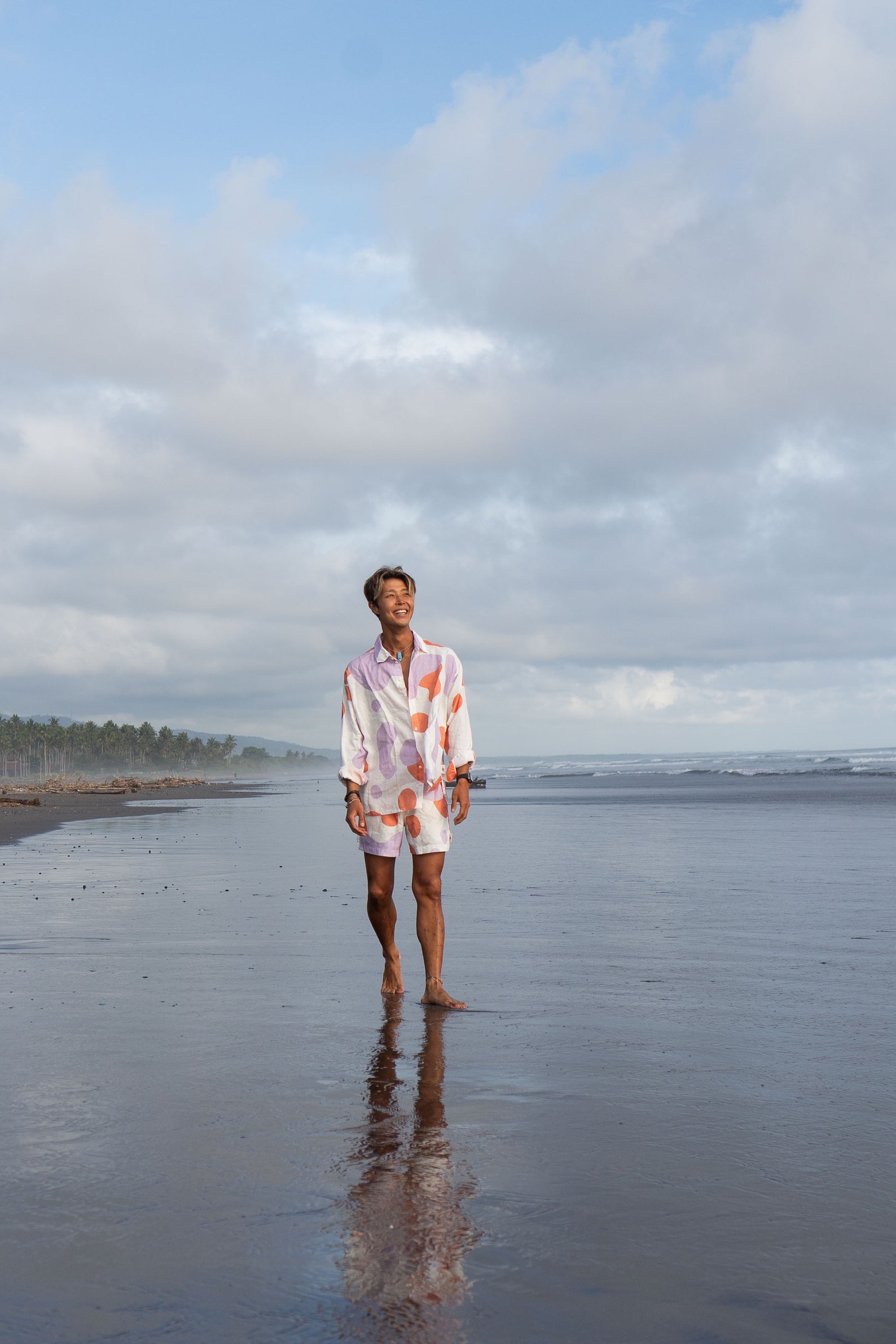 Summer Linen Shirt & Shorts Set Breathable