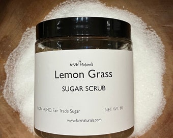 Lemon Grass Sugar Scrub - Exfoliating Organic Body Scrub