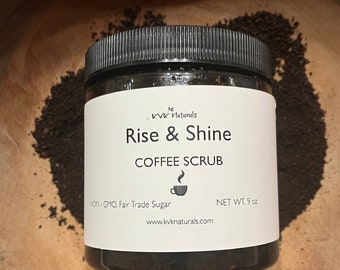 Orange Coffee Scrub - Natural Exfoliating Scrub, Organic Body Polish, Coffee Infused