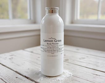 Lemongrass Body Powder: Talc-Free Dusting Powder, 4 oz