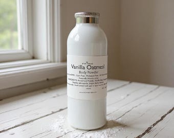 Vanilla Oatmeal Body Powder: Talc Free Dusting Powder, 4 oz
