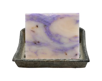 Lavender Flowers Soap Bar - Natural Handmade Soap, Organic Soap Bar, Cold Process Soap