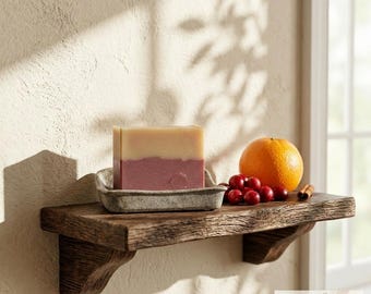 Orange Cranberry Soap Bar: Natural Handmade Autumn Soap