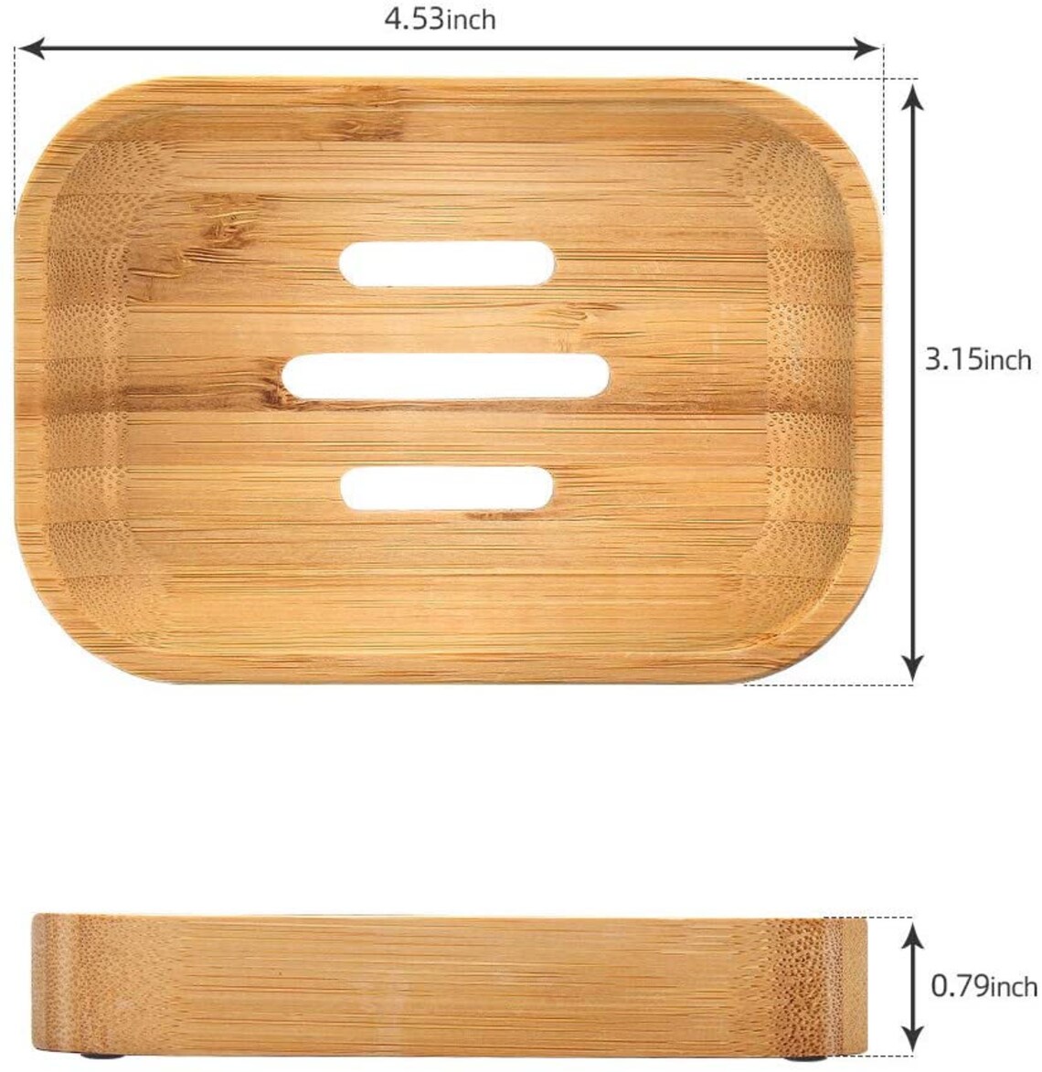 Bamboo Wood Soap Dish Soap Saver Ecofriendly Soap Dishes Etsy