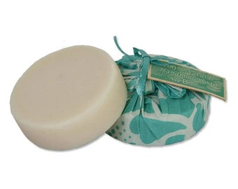 Round Mint Soap Bar - Natural Handmade Soap, Organic Soap Bar, Cold Process Soap