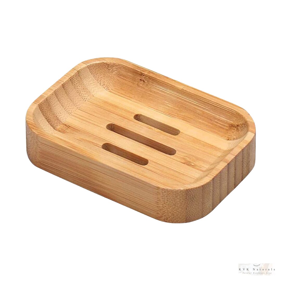 Bamboo Wood Soap Dish Soap Saver Ecofriendly Soap Dishes Etsy