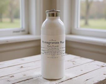 Pomegranate Pear Body Powder: Talc-Free Dusting Powder