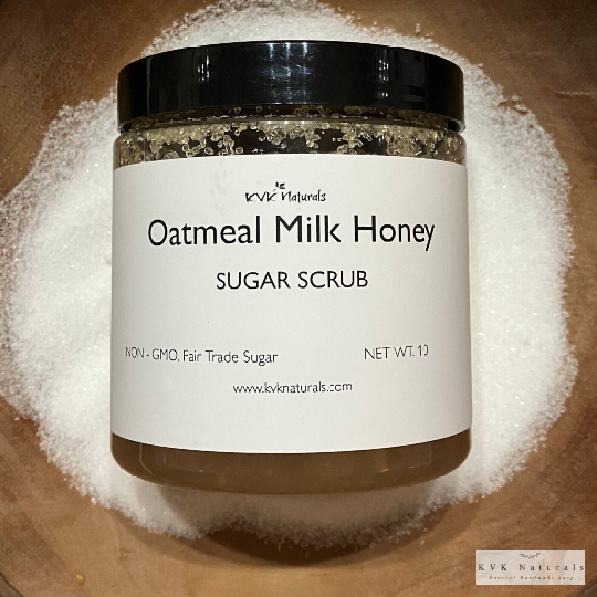 Sugar Scrub Oatmeal Milk & Honey Sugar Scrubs, Body Scrub, Exfoliating Scrub, Organic Body Scrub