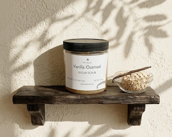 Vanilla Oatmeal Sugar Scrub - Exfoliating Organic Body Scrub
