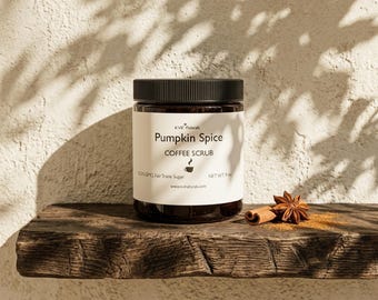 Pumpkin Spice Coffee Scrub: Natural Exfoliating Body Polish, 9 oz