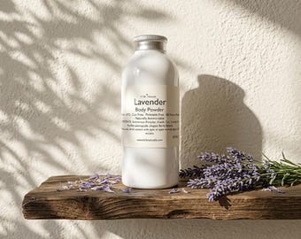 Polvos corporales de lavanda de 113 g (4 oz) – Polvos sin talco, regalo para ella.