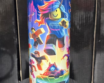 Roblox Tumbler - Geïsoleerde sublimatiebeker van 20 oz met rietje Gamercadeau Kinderverjaardag Roblox drinkgerei