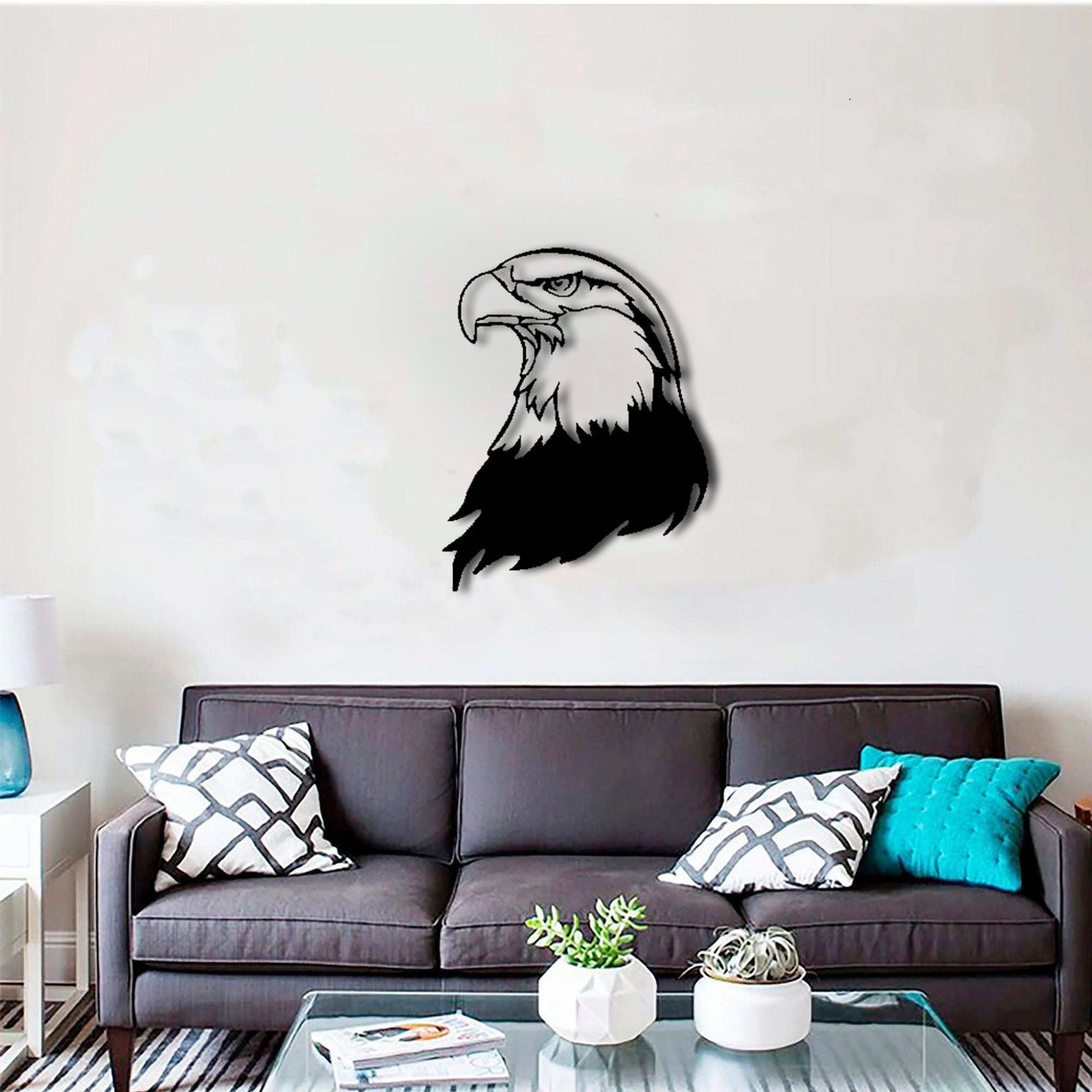Metall Wall Art Eagle Wall Decor Living Room Wall Art Etsy