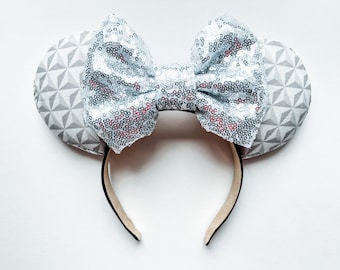 Epcot inspired Minnie ears, Disney Epcot ears, Spaceship Earth ears, Epcot Ears