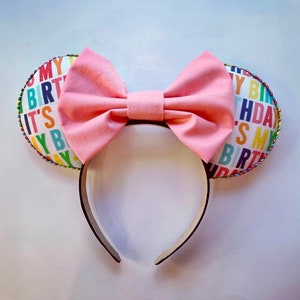Disney birthday Minnie ears, Disney birthday ear, Minnie Mouse ears