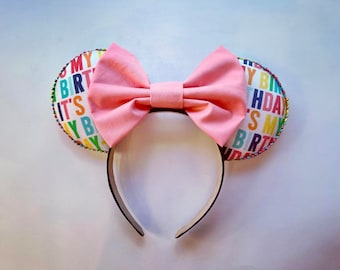 Disney birthday Minnie ears, Disney birthday ear, Minnie Mouse ears