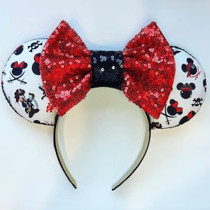 Disney Pirate Minnie ears, Disney Cruise Pirate ears, Pirates of the Caribbean ears, Disney Minnie ears, Mickey Pirate ears