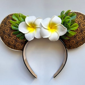 BACK IN STOCK! Disney Polynesian Resort Minnie ears, Disney Aulani ears, Trader Sam’s ears, Hawaiian Minnie ears, Tiki room ears, Ohana ears