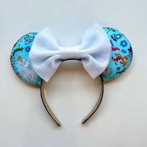 Cinderella inspired Minnie Ears, Cinderella ears, Cinderella bow, Princess Minnie Ears, Magic Kingdom Ears