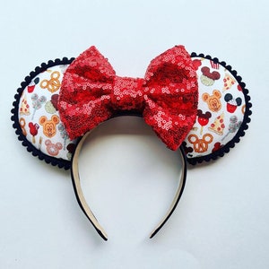 Disney inspired Snack Minnie ears, Mickey waffle ears, Mickey Pretzel ears, Minnie Mouse ears, Disney Minnie ears, Disney parks ears