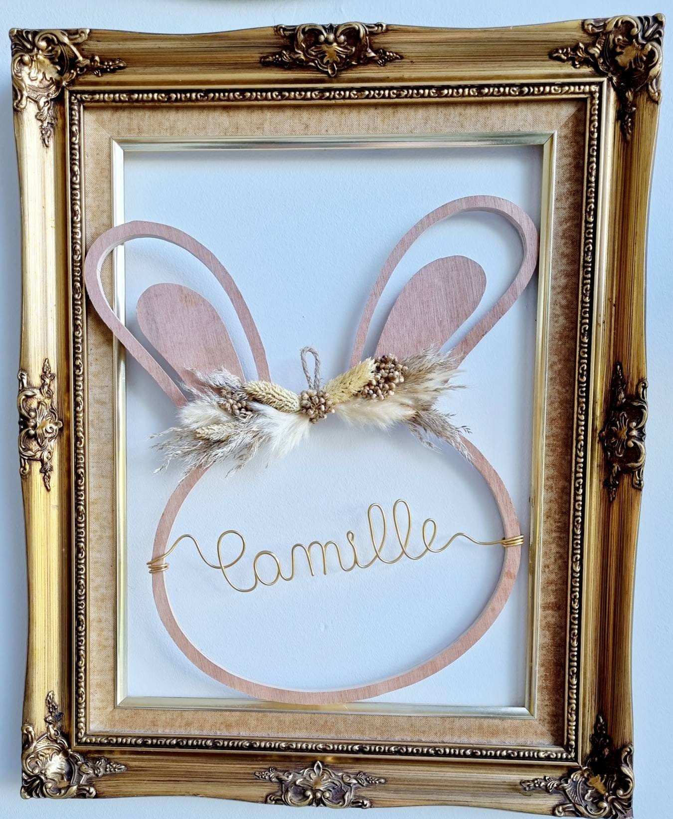 Couronne Lapin Fleurs Séchées