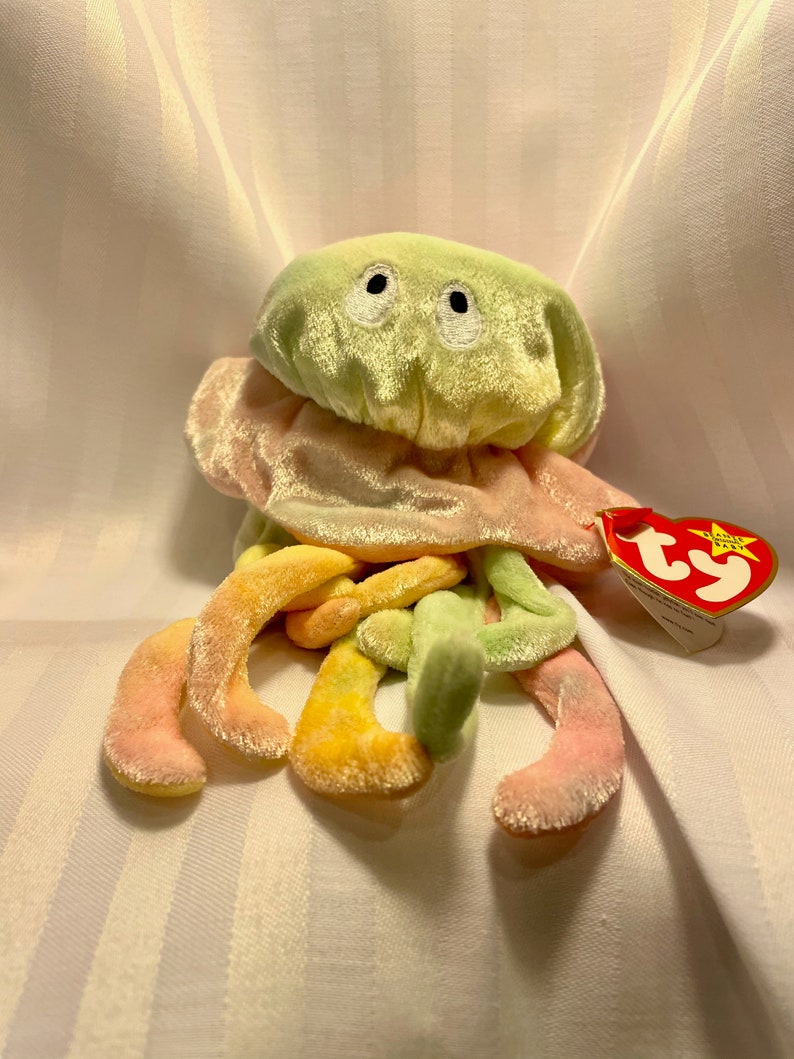 Goochy 1998 Original Jellyfish Beanie Baby With Tags & P.E. Pellets ...