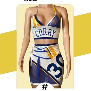 Custom Jersey 2 piece set | Steph Curry Jersey | Golden State Warriors Jersey | Jersey Dress | Custom Jersey Set | Sport Outfit | Birthday