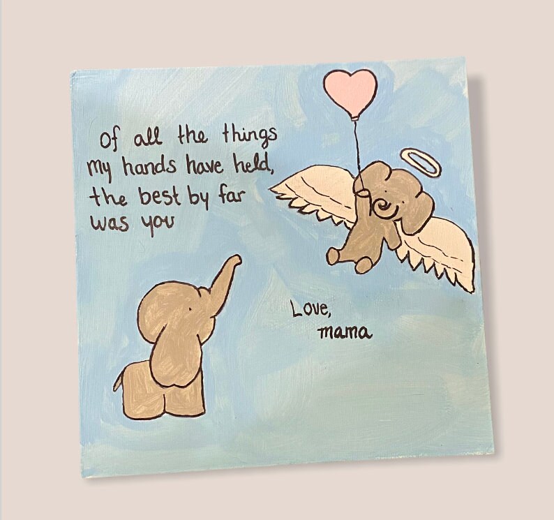 elephant miscarriage Memorial painting baby loss