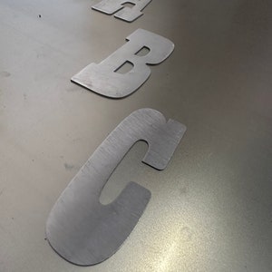 2 inch Numbers and Letters - Rusty or Natural Steel Finish - Standard Font