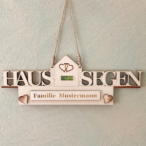 Haussegen Wasserwaagen personalisiert aus Holz zum hängen Geschenk zum Einzug Umzug Geschenke für Paare Wasserwaage Haussegen Bild 2