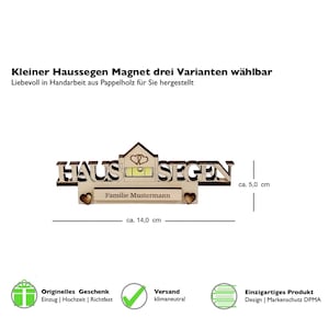 Haussegen Wasserwaagen Magnet personalisiert aus Holz | Geschenk zum Einzug Hauskauf | Geschenke für Paare | Wasserwaage Haussegen image 3