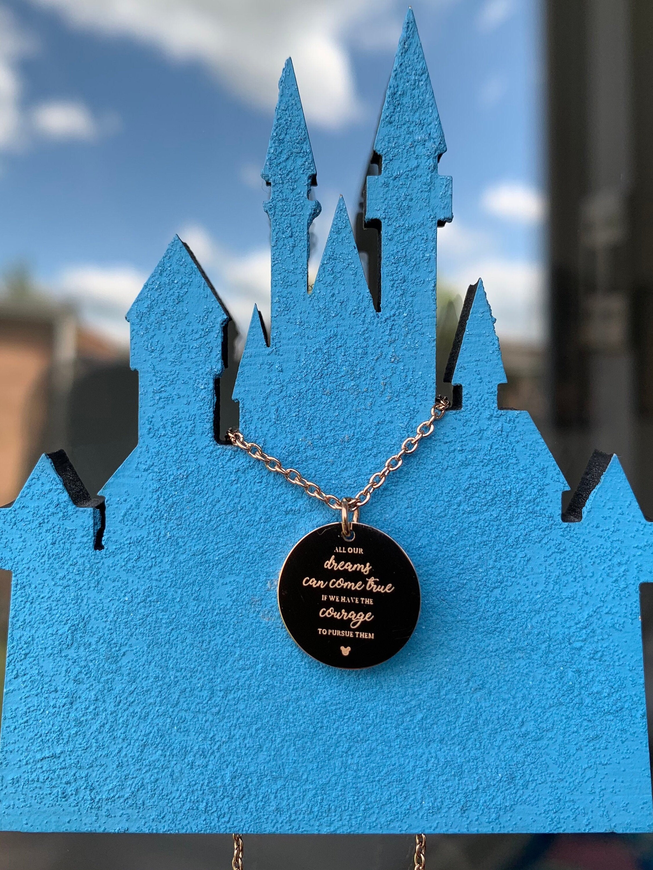 Walt Disney Quote necklace Disney Jewellery Dreams | Etsy