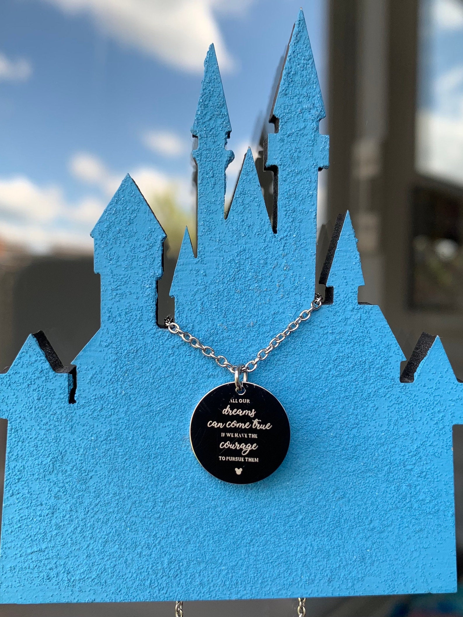 Walt Disney Quote necklace Disney Jewellery Dreams | Etsy