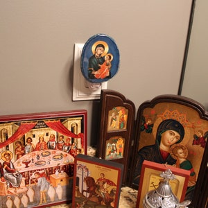 Agate Night Lights - Panagia (Greek Orthodox)