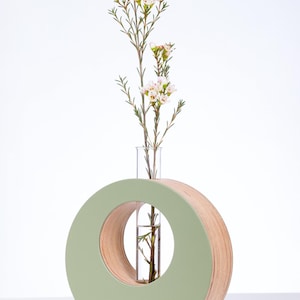 Birch ply test tube flower vase