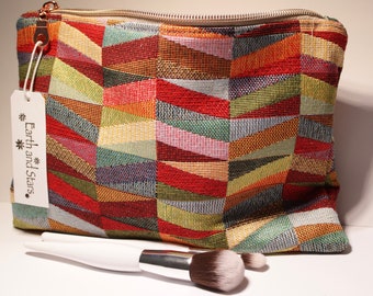 Handmade Tapestry makeup bag, cosmetic pouch H 17cm x L24cm