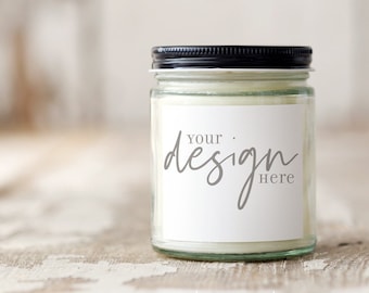 Rustic candle mockup, white candle mockup, styled stock photography, jar candle mock up, product mockup, digital download, JPG