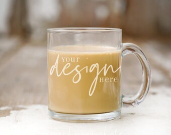 Glass Mug Mockup | Rustic Mug Mockup | Fall Mug Mockup | Styled Stock Photo | Mug JPG | Mug Digital Download