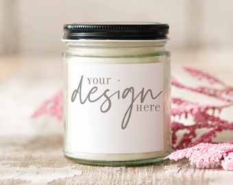 Rustic candle mockup, white candle mockup, styled stock photography, jar candle mock up, product mockup, digital download, JPG