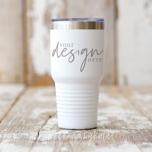 White 30 oz Tumbler Mockup | JPG Photo | Simple Tumbler Mock Up |  Polar Camel Mock-Up Photo | Rustic Tumbler Digital File | JPG Download