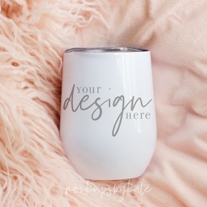 White Wine Tumbler Mockup | White Tumbler Mockup | Styled Tumbler Mockup | Feminine Tumbler Mockup | Tumbler Digital File | Instant Download