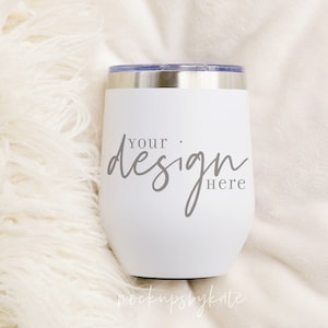 White Wine Tumbler Mockup | 12 oz White Tumbler Mockup | Styled Tumbler Mockup | Rustic Tumbler Mockup | Tumbler Digital File