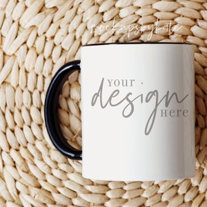 11 un weiß und schwarz Becher Mockup | Styled Becher Mockup | 11 un Becher Foto | Cup Mockup | Styled Becher Mockup | Becher Stock Foto | Sofortiger Download