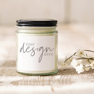 Rustic candle mockup, white candle mockup, styled stock photography, jar candle mock up, product mockup, digital download, JPG