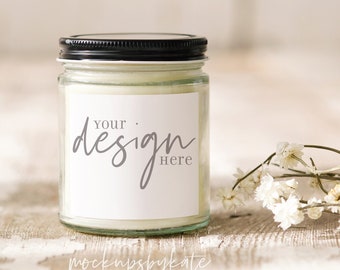 Rustic candle mockup, white candle mockup, styled stock photography, jar candle mock up, product mockup, digital download, JPG