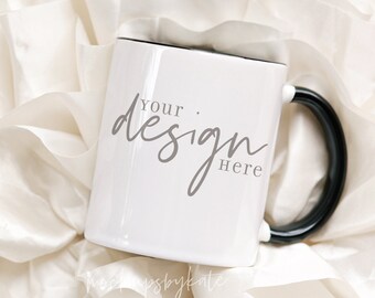 11 oz Mug Mockup / White & Black Mug Mockup / 11 oz Taza Maqueta / Styled Mug Mockup / Mug Stock Photo / Simple Mug Mockup / Mug Digital File