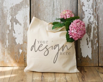 Mother's Day Tote Mockup | Natural Canvas Tote Mockup | Canvas Tote Mockup | Spring Bag Mockup | Styled Stock Photo | Instant Download