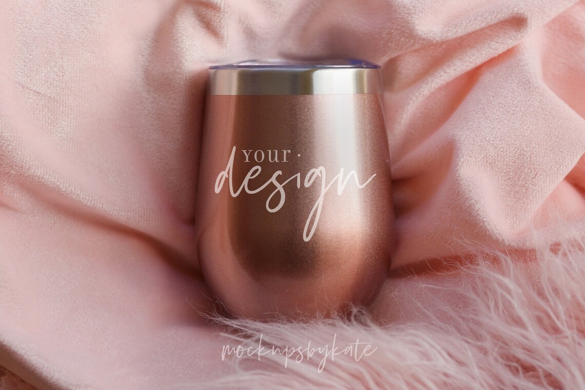 Rose Gold Wine Tumbler Mockup Wine Tumbler Mockup Etsy